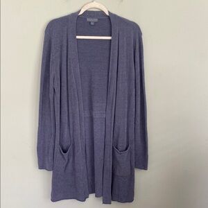 Barefoot Dreams Cozychic Ultra Lite Women's Blue Open Cardigan Size Medium